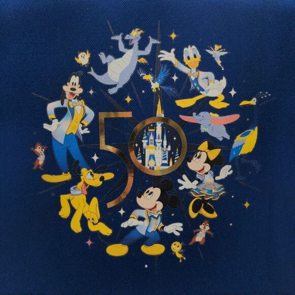 Walt Disney World 50th Anniversary Mickey Mouse & Friends Castle Backpack Blue - Picture 2 of 13